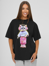 Dámské Tričko Černé OZONEE DJ77423