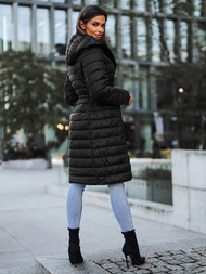 Dámský Kabát Černý OZONEE JS/5M3159/392Z