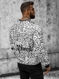 Pánská Mikina Bílá OZONEE JS/8B1131/1