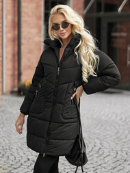 Dámská Zimní Bunda Černá OZONEE JS/16M9302/392Z