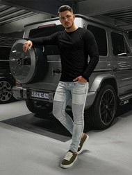 Pánské Džíny Světle-Modré OZONEE O/EM8889Z