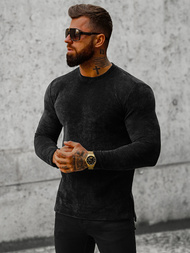 Pánská Mikina Černá OZONEE O/D7289