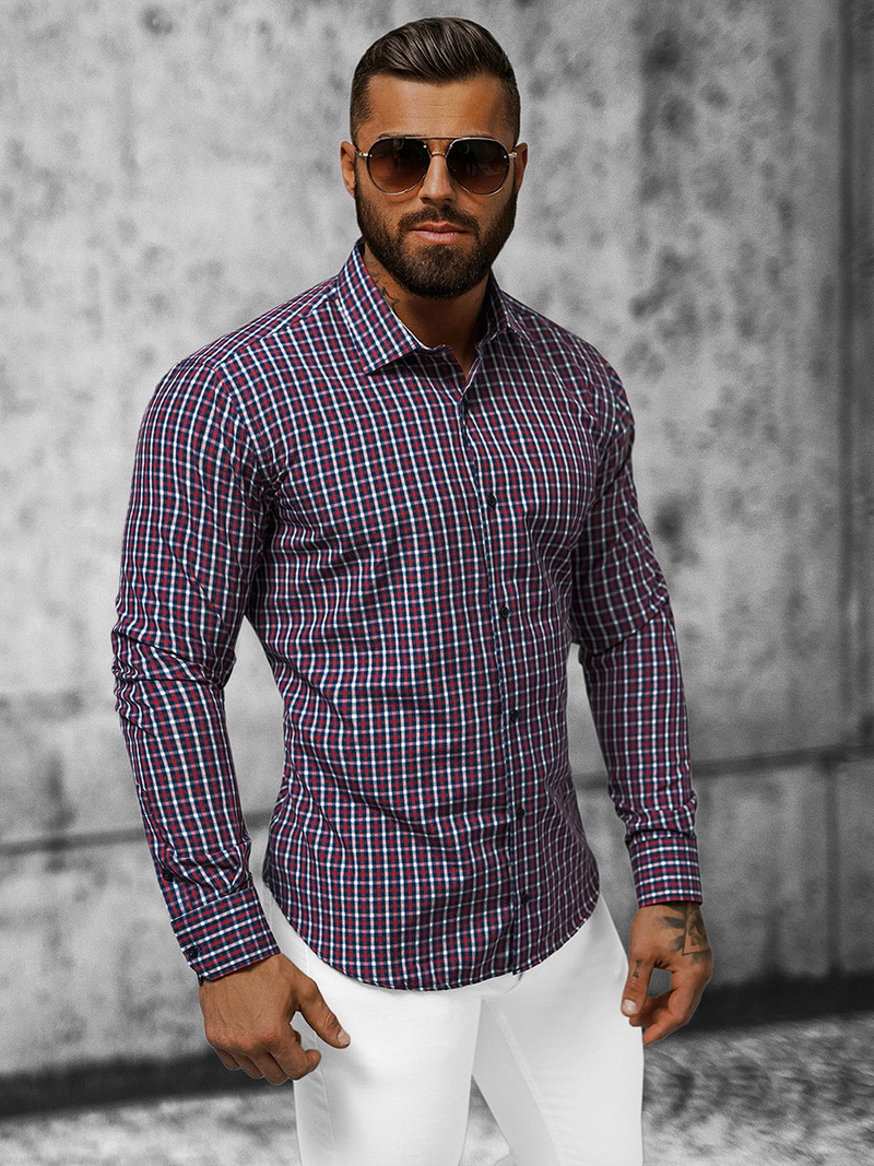 Pánská Košile Barevné OZONEE O/0722Z