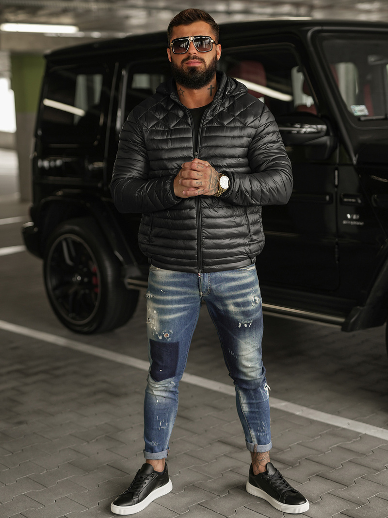 Pánská Bunda Černá OZONEE JS/16M9328/392BZ