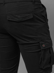 Pánské Chino Kraťasy Černé OZONEE T/BB70012/1Z