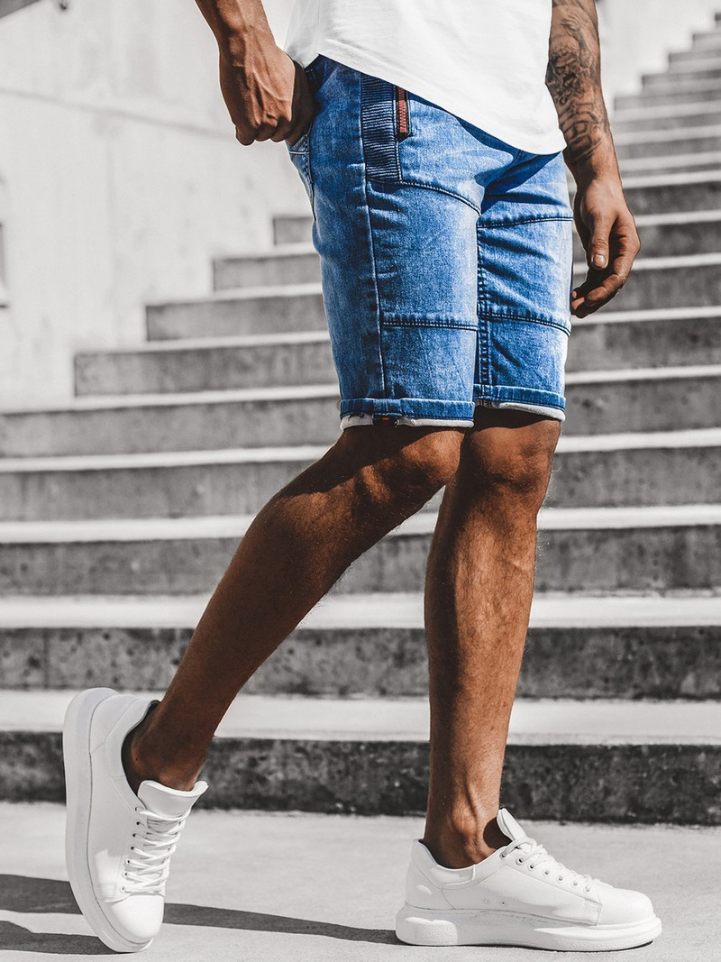 Pánské džínové kraťasy Modré OZONEE RF/HY348