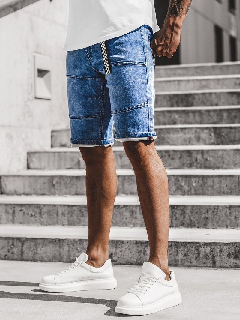 Pánské džínové kraťasy Modré OZONEE RF/HY340/1