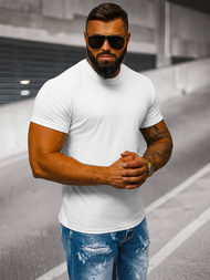 Pánské Tričko Bílé OZONEE JS/712005Z 