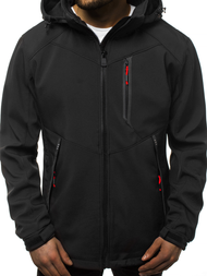Pánská Bunda Softshell Černo-Červená OZONEE GE/12266