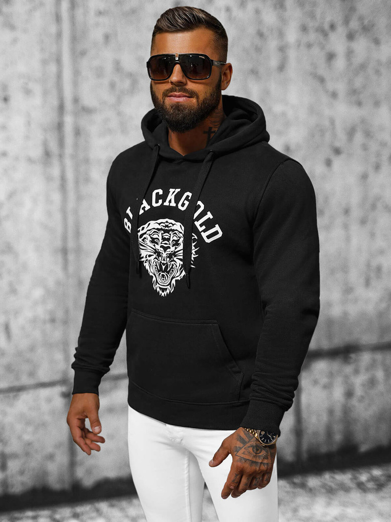 Pánská Mikina Černá OZONEE NB/MF2007