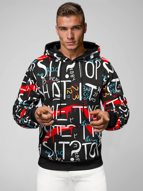 Pánská Mikina Černá OZONEE JS/8B1233/3Z