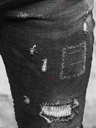 Pánské Džíny Černé OZONEE O/MB463