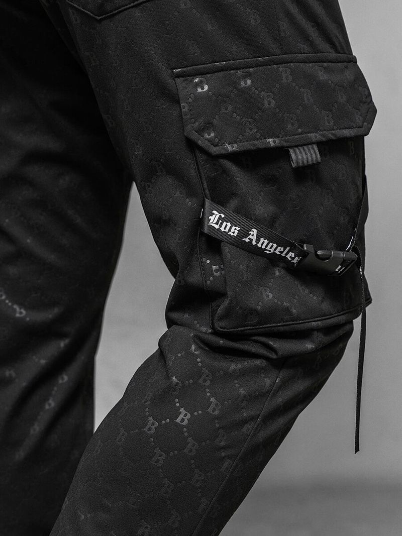 Pánské Tepláky Černé OZONEE O/PS6021