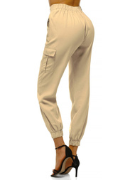 Dámské jogger kalhoty Jasně-Béžové OZONEE O/HM005