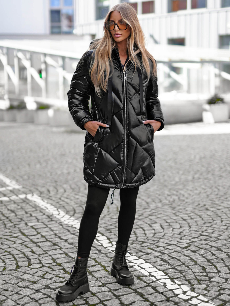 Dámská Bunda Černá OZONEE JS/5M3189/392Z