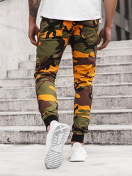 Pánské Kalhoty Jogger žluto-khaki OZONEE A/1003
