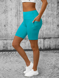 Krátké dámské legíny tyrkysové OZONEE O/YY9232A