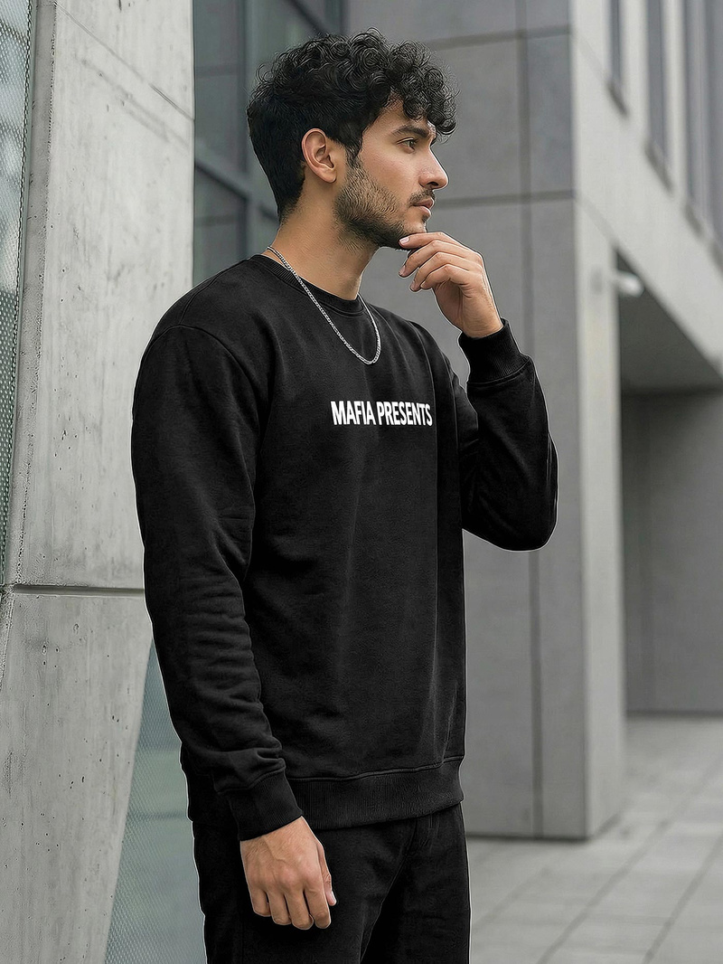 Pánská Mikina Černá OZONEE JS/65B3919/3Z