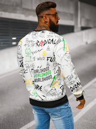 Pánská Mikina Bílá OZONEE JS/8B1228/1