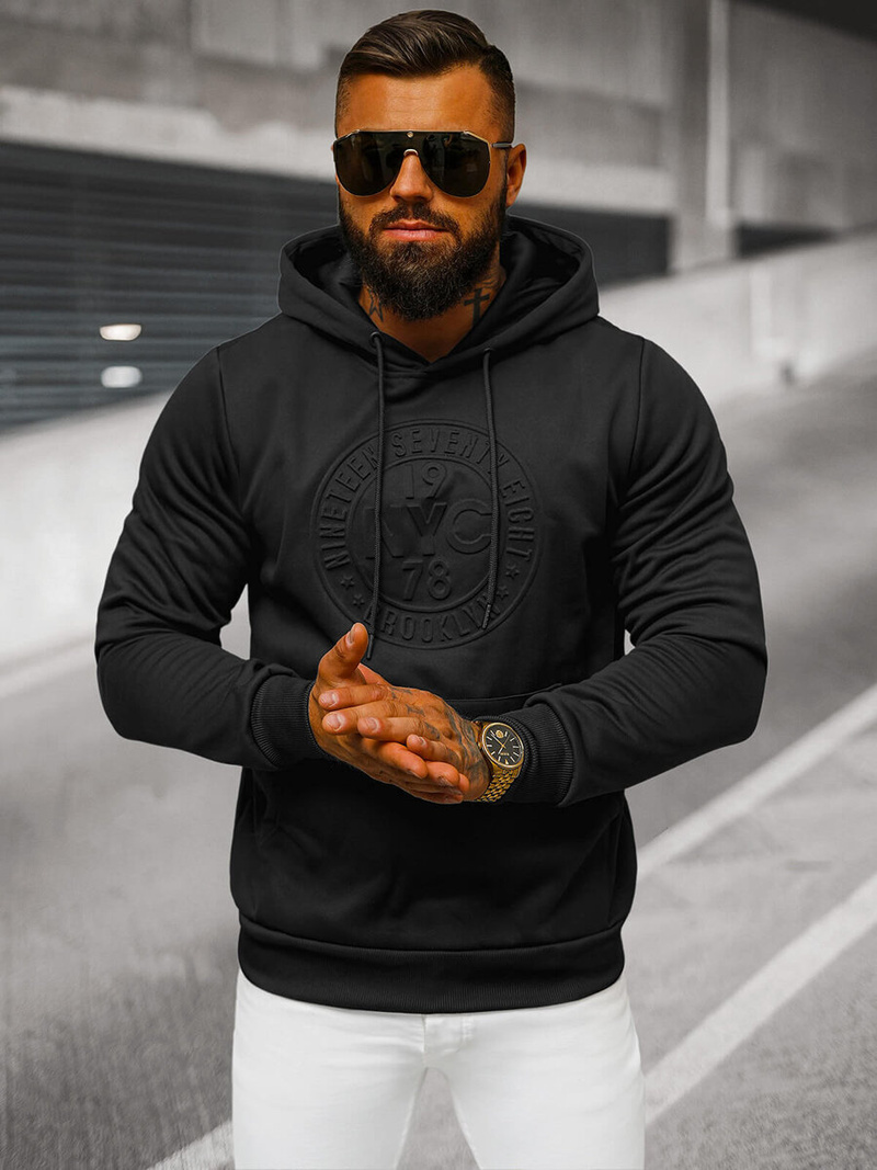 Pánská Mikina Černá OZONEE JS/27B6510/3