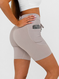 Krátké dámské legíny moka OZONEE JS/XY24026S