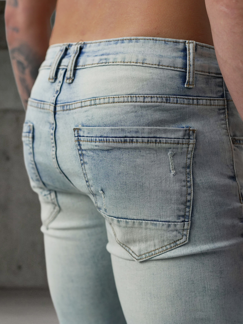 Pánské Džíny Světle-Modré OZONEE O/EM8889