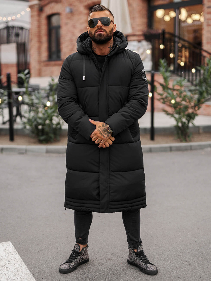 Pánská Zimní Bunda Černá OZONEE JS/19M1290/392