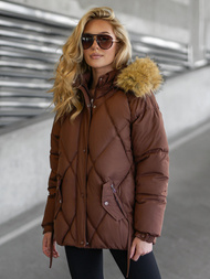 Dámská Zimní Bunda Čokoláda OZONEE JS/5M3329/158