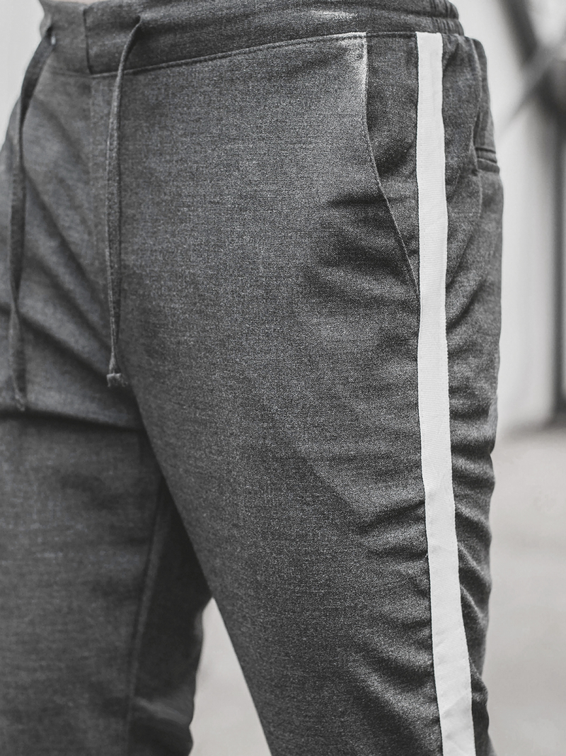 Pánské Chino Kalhoty Grafitové OZONEE DJ/5529Z