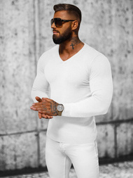 Pánský Svetr Bílý OZONEE NB/MMB601/1Z