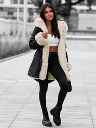 Dámská Zimní Bunda Černá OZONEE JS/M763/392Z