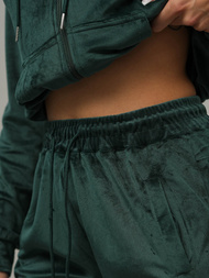 Dámská velurová tepláková souprava tmavě-zelená OZONEE JS/8C1176/9Z