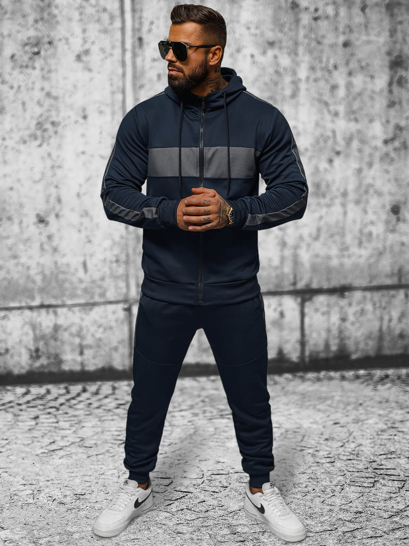 Pánská Tepláková Souprava Námořnická Modrá OZONEE JS/8C8115/25