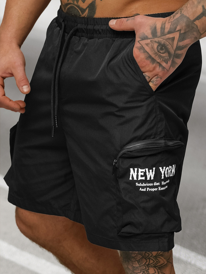 Pánské kraťasy černé OZONEE JS/27K6539/3