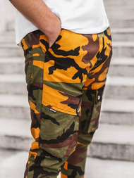 Pánské Kalhoty Jogger žluto-khaki OZONEE A/1003