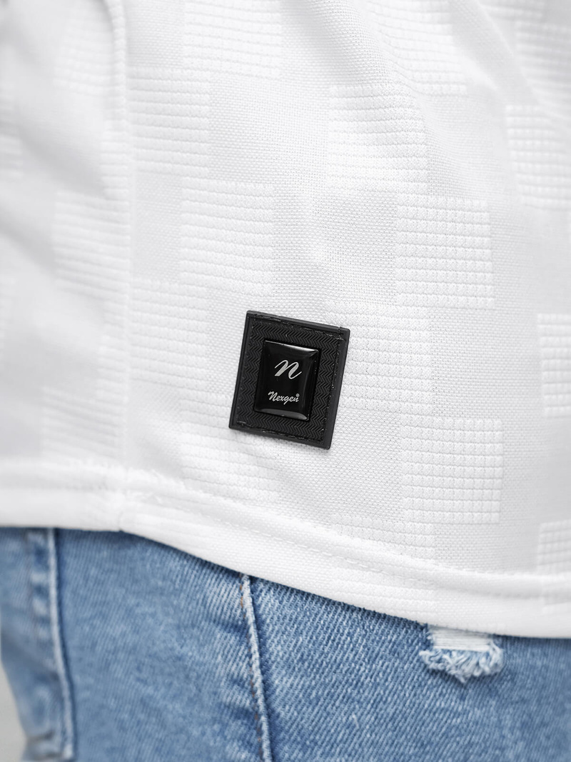 Pánské Tričko Bílé OZONEE O/QS11621