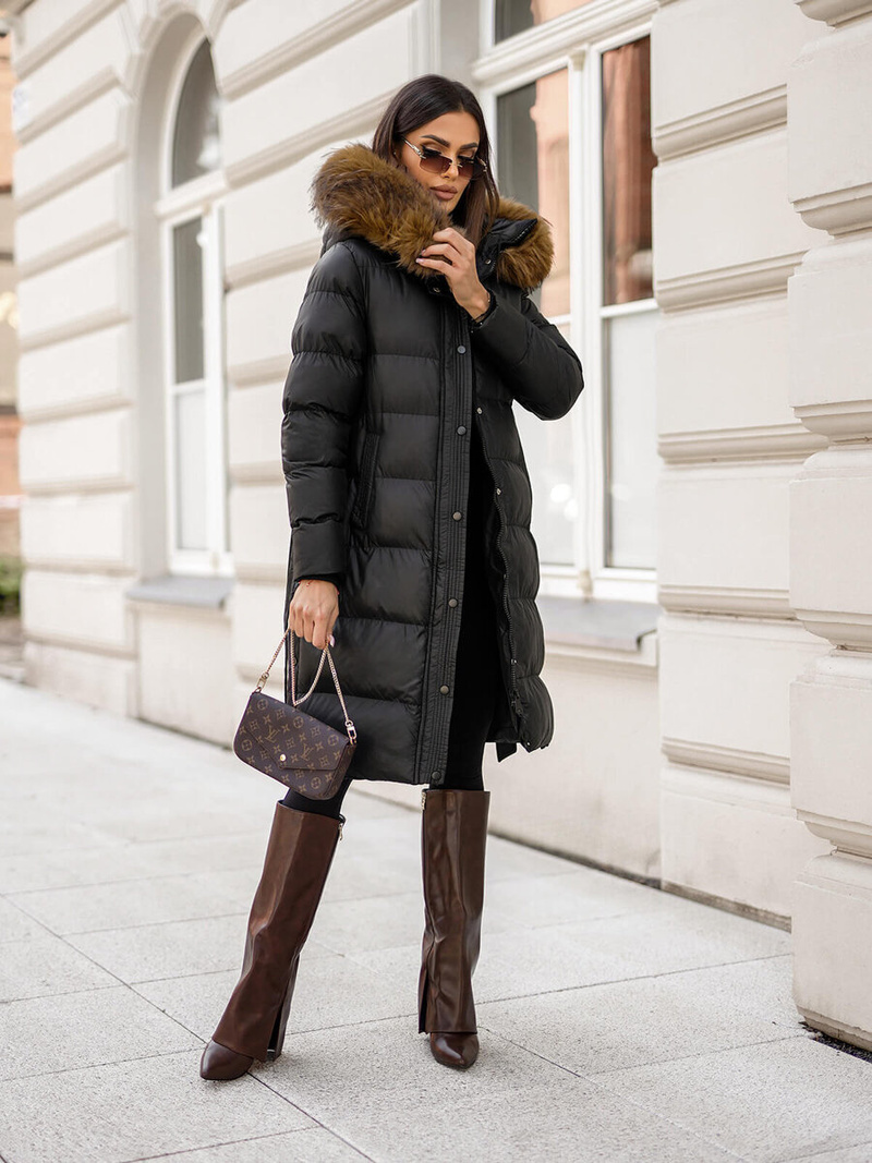 Dámská Bunda Černá OZONEE JS/5M3298/392