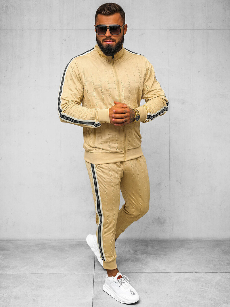 Pánská Tepláková Souprava Béžový OZONEE O/3C101/2