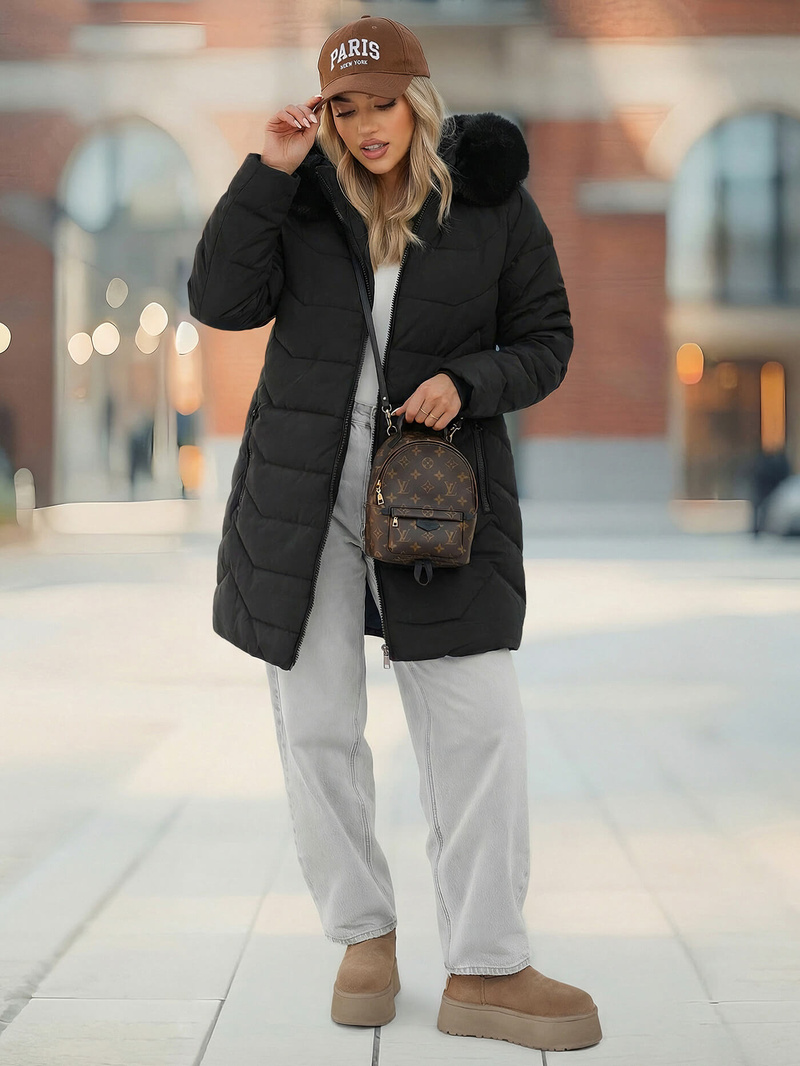 Dámská Bunda Černá OZONEE JS/16M9121/392Z