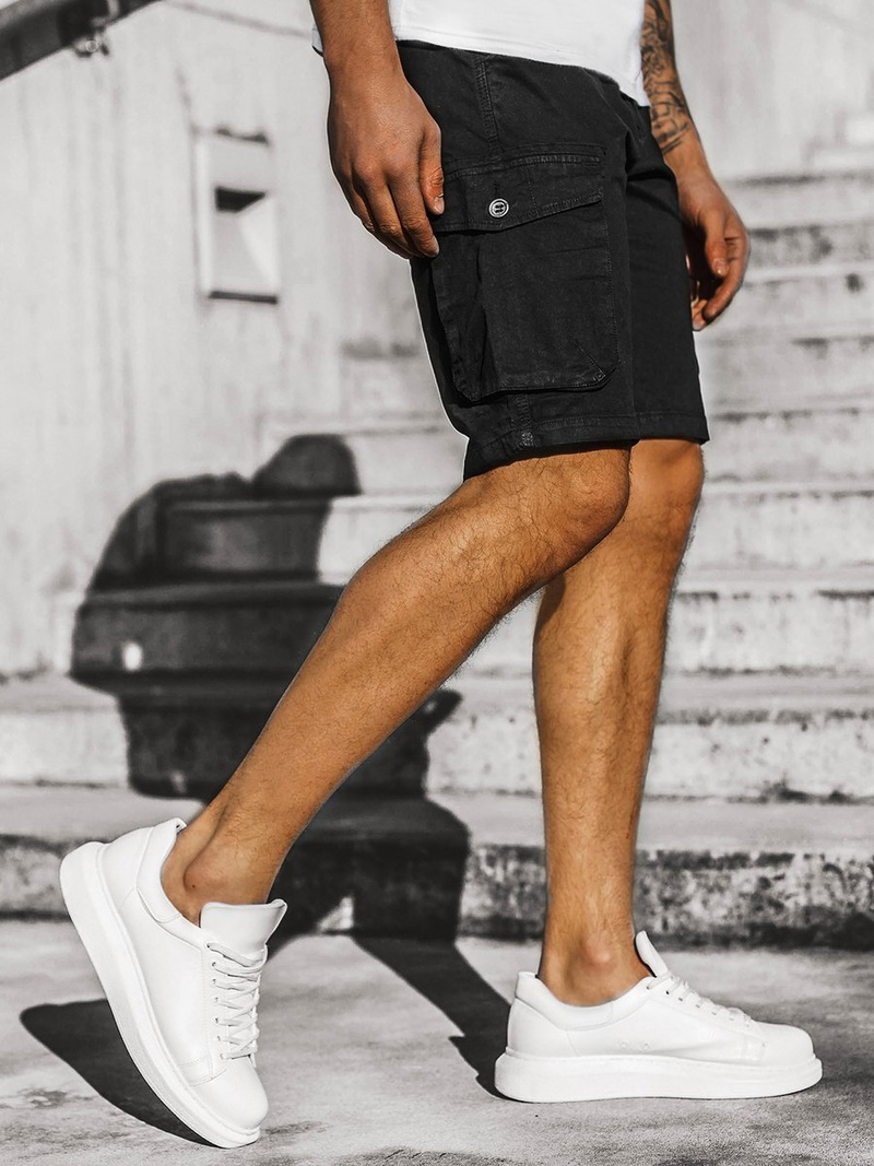 Pánské džínové kraťasy Černé OZONEE JS/HH5011