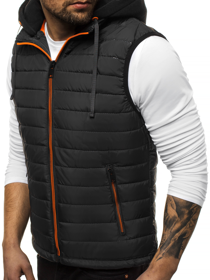 Pánská Vesta Černá OZONEE N/6102