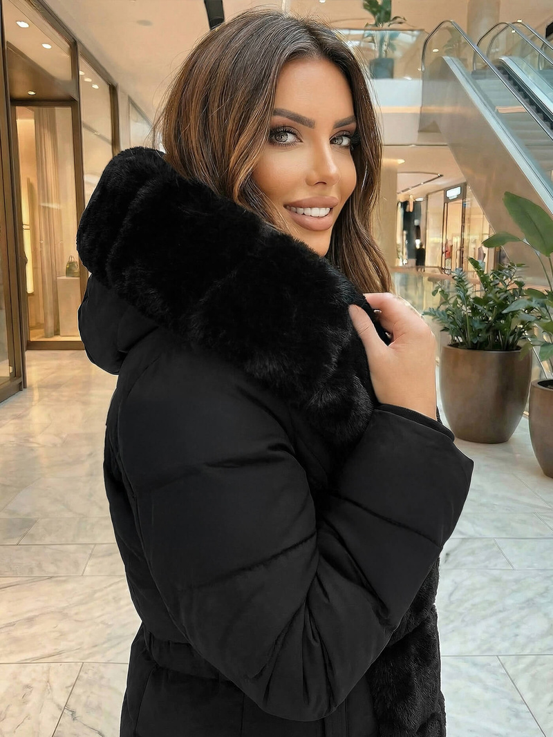 Dámská Bunda Černá OZONEE JS/5M3158/392Z