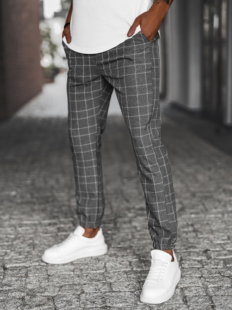 Pánské Chino Kalhoty Grafitové OZONEE DJ/2305/22