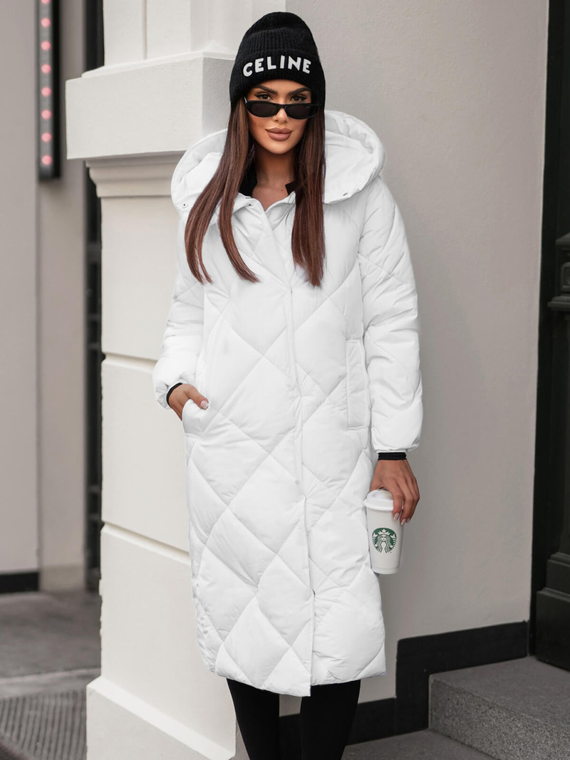 Dámská Bunda Bílá OZONEE JS/5M3173/281Z