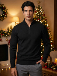 Pánský Svetr Černý OZONEE NB/MM6007/4Z