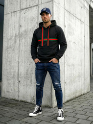 Pánská Mikina Černá OZONEE JS/8B1735/3Z