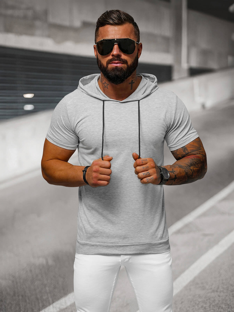 Pánské Tričko Šedý OZONEE JS/8T955/2