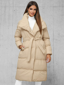 Dámská Bunda Béžová OZONEE JS/M737/62Z