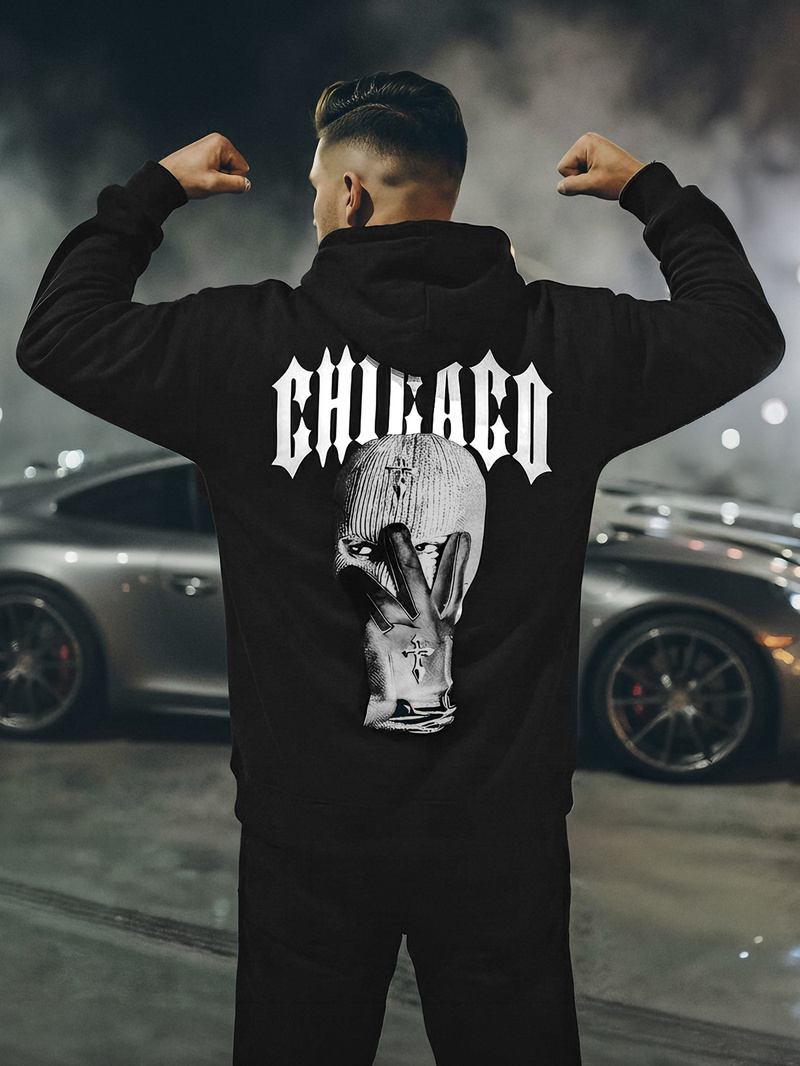 Pánská Mikina Černá OZONEE JS/21B1903/3