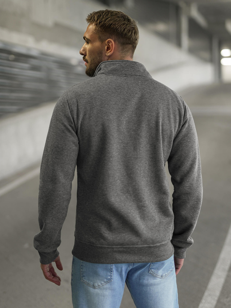 Pánská Mikina Tmavě-Šedá OZONEE JS/2002Z